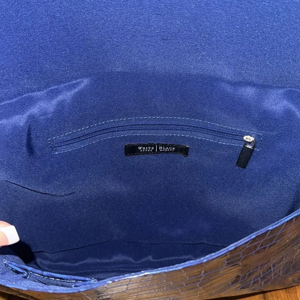 WHBM Cobalt Blue Envelope Clutch - Picture 5 of 7